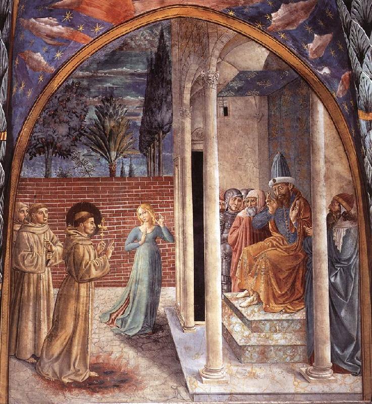 GOZZOLI, Benozzo Scenes from the Life of St Francis (Scene 10, north wall) dry France oil painting art